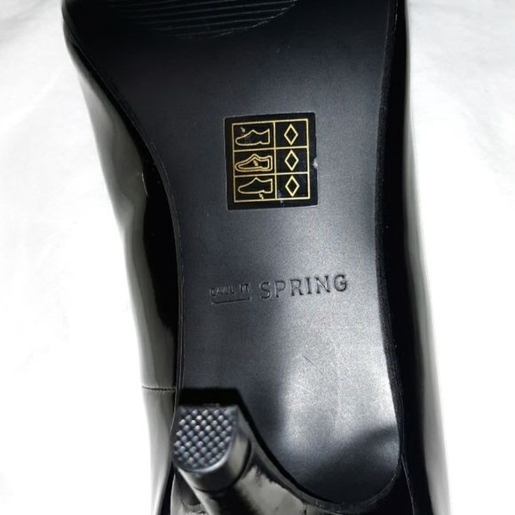 NWOT Call it Spring Black Patent Pleather Pumps 10 - Picture 8 of 12